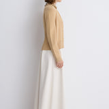 Nean Embellished Neckline Tricot Cardigan
 Beige