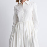 فستان بتصميم قميص مزين بالترتر