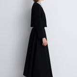 Nean Embellished-Collar Crop Jacket Black