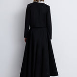 Nean Embellished-Collar Crop Jacket Black