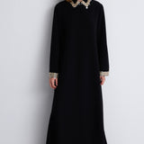 Nean Embellished Collar Maxi Dress Black