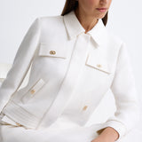 Nean Cropped Tailored Jacket
 Ecru