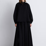 Nean Volumed Taffeta Blouse Black