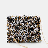 Nean Crystal Embellished Clutch Bag Black